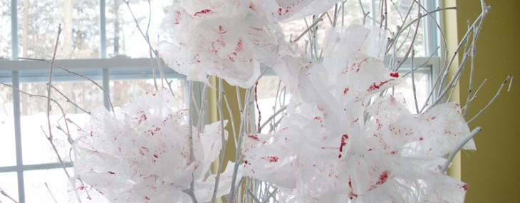 Dryer Sheet Flowers for Valentine’s Day