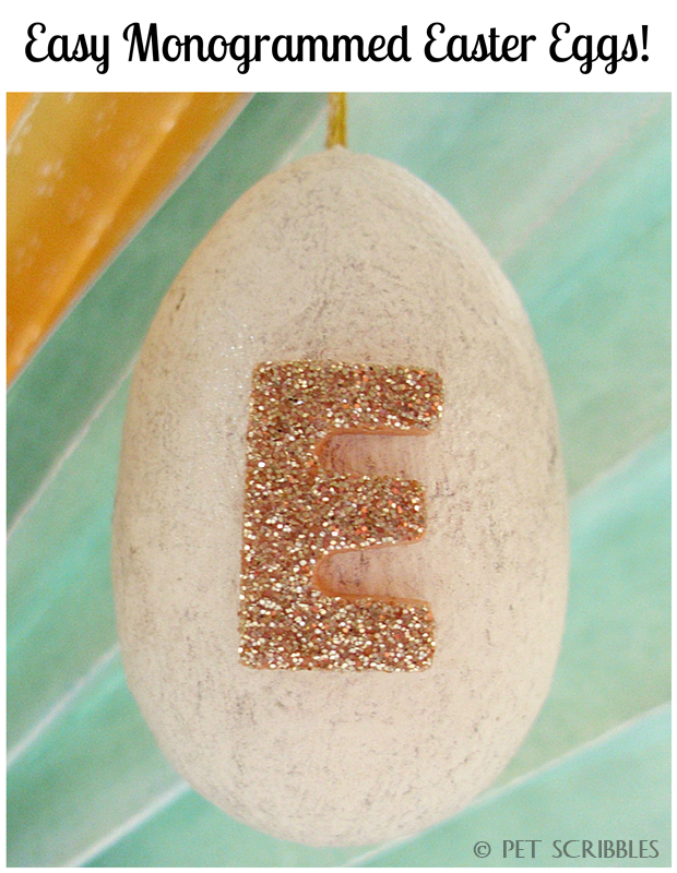 Easy Monogrammed Easter Eggs DIY