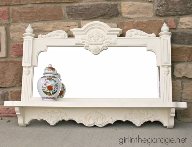 Mirror Makeover with Chalk Paint® and 6 other white painted projects!  Girl in the Garage for Live Creatively Inspired.