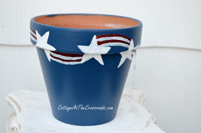 Patriotic Painted Pot