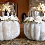 Dollar Tree Pumpkins Into Elegant Candleholders